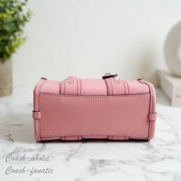 NWT Coach CS618 Smith Mini Tote Crossbody in Silver/Light Blush - Picture 8 of 10